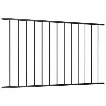 vidaXL Zaunelement Pulverbeschichteter Stahl 1,63x1 m Schwarz