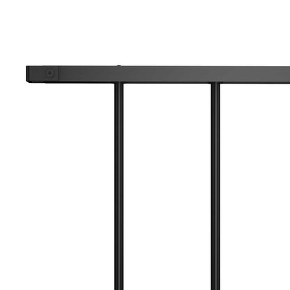 vidaXL Zaunelement Pulverbeschichteter Stahl 1,63x1 m Schwarz