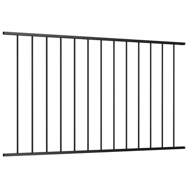 vidaXL Zaunelement Pulverbeschichteter Stahl 1,63x1,25 m Schwarz