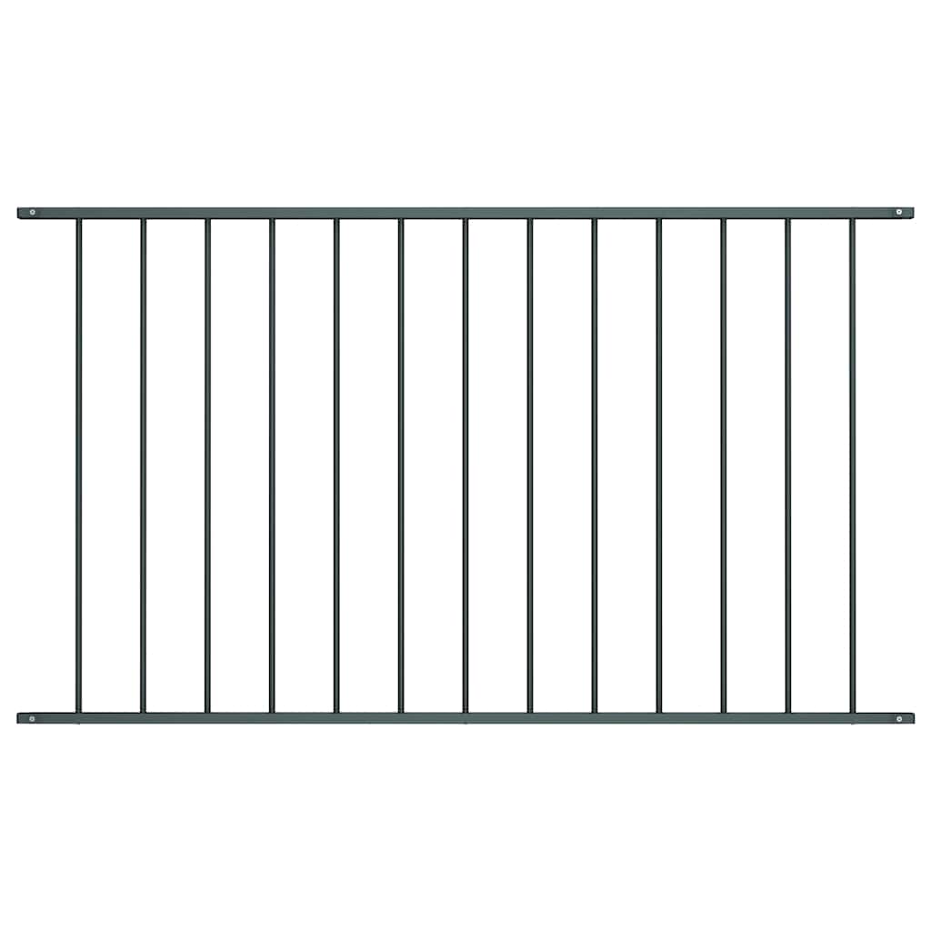 vidaXL Zaunelement Pulverbeschichteter Stahl 1,63x0,75 m Anthrazit