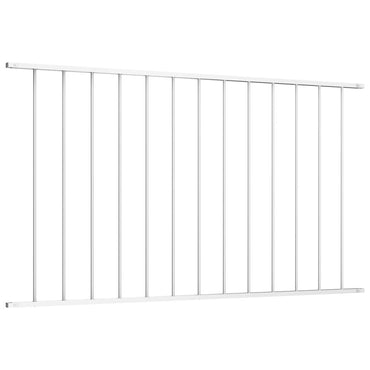 vidaXL Zaunelement Pulverbeschichteter Stahl 1,63x0,75 m Weiß