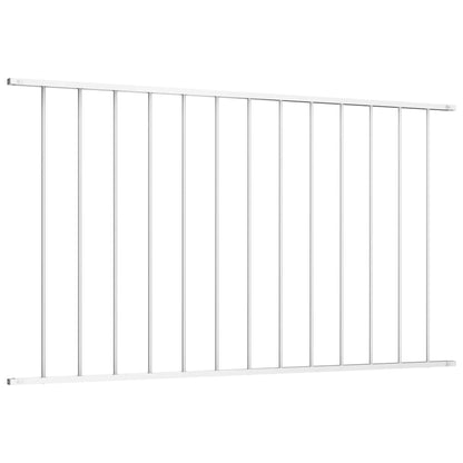 vidaXL Zaunelement Pulverbeschichteter Stahl 1,63x0,75 m Weiß