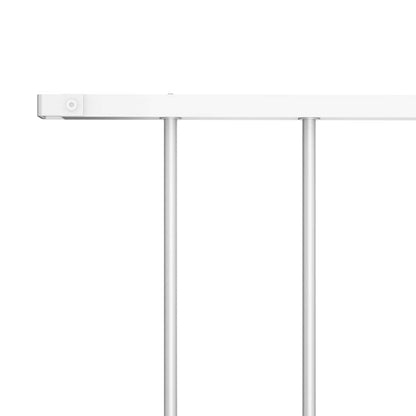 vidaXL Zaunelement Pulverbeschichteter Stahl 1,63x0,75 m Weiß