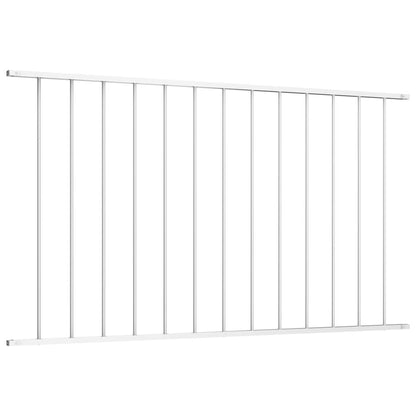 vidaXL Zaunelement Pulverbeschichteter Stahl 1,63x1 m Weiß