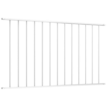 vidaXL Zaunelement Pulverbeschichteter Stahl 1,63x1,25 m Weiß