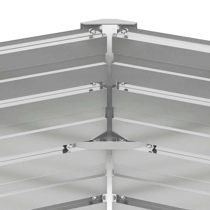 Garten-Hochbeet Anthrazit 129 x 129 x 77 cm Verzinkter Stahl