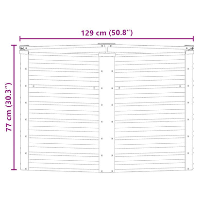 Garten-Hochbeet Anthrazit 129 x 129 x 77 cm Verzinkter Stahl
