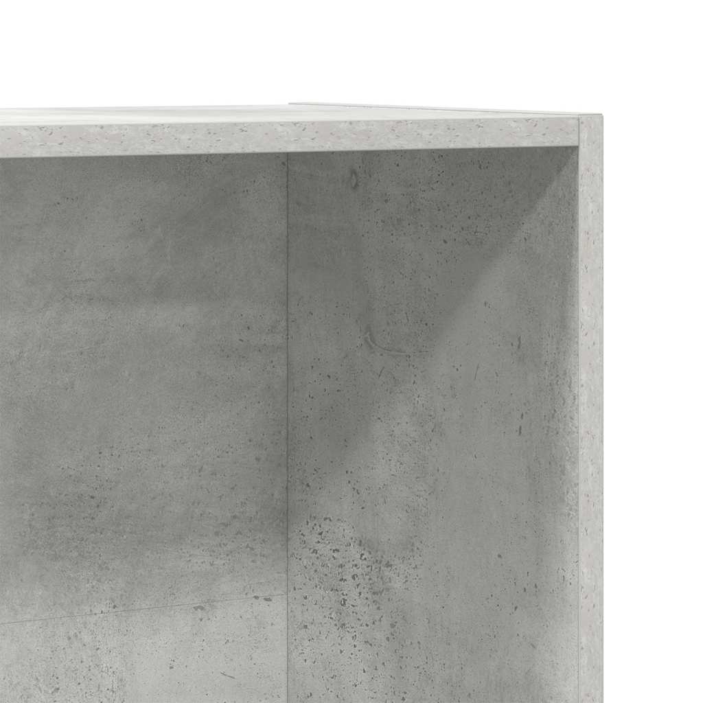 Bücherregal/TV-Schrank Betongrau 36x30x114 cm Holzwerkstoff