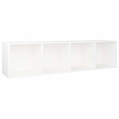 Bücherregal/TV-Schrank Weiß 36×30×143 cm Holzwerkstoff
