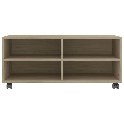 vidaXL Meuble TV à roulettes chêne Sonoma 90x35x35 cm Aggloméré