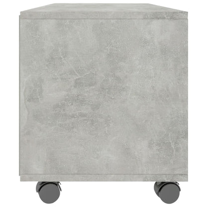 vidaXL Meuble TV à roulettes gris béton 90x35x35 cm Aggloméré