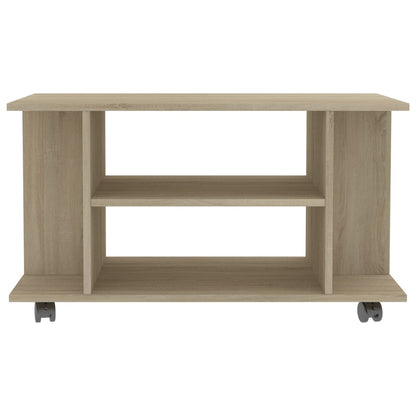 vidaXL Meuble TV à roulettes chêne Sonoma 80x40x45 cm Aggloméré