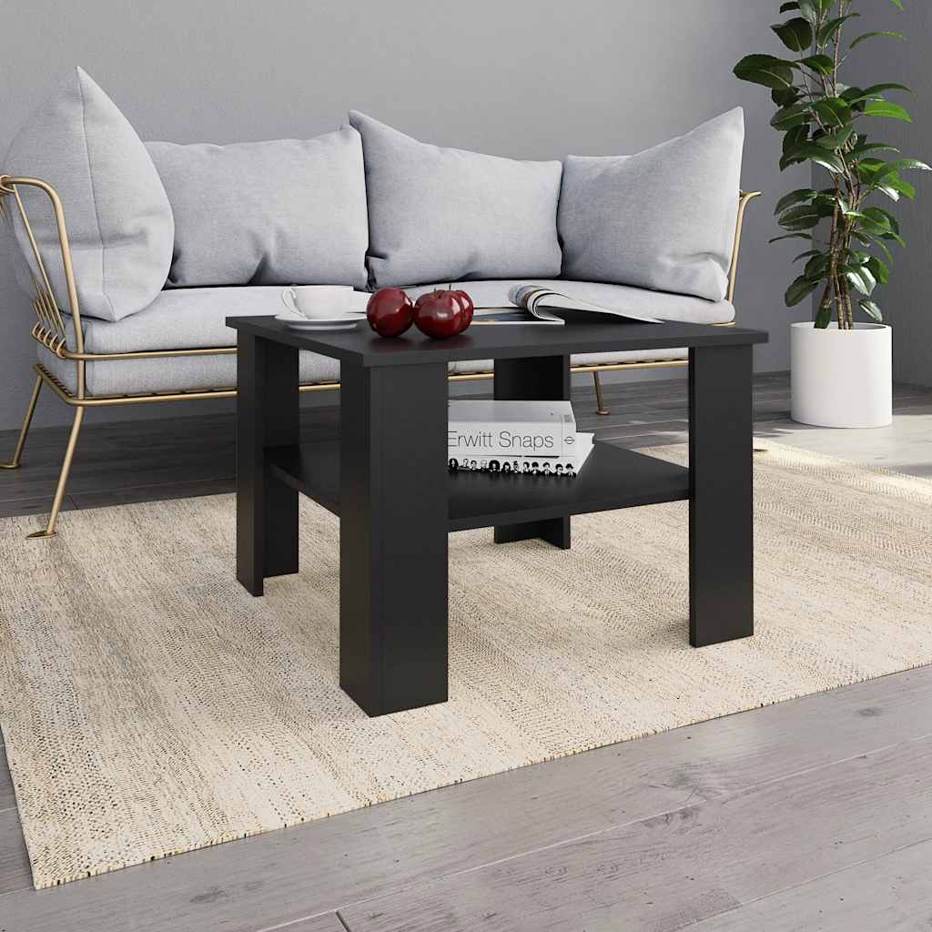 Couchtisch Schwarz 60x60x42 cm Holzwerkstoff
