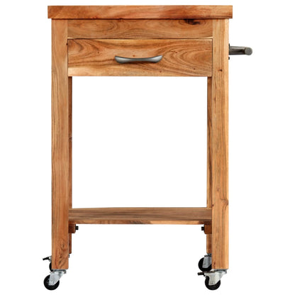 vidaXL Servierwagen 58x58x89 cm Massivholz Akazie