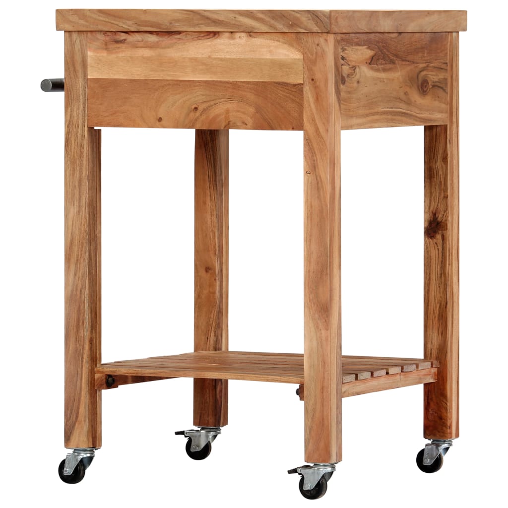 vidaXL Servierwagen 58x58x89 cm Massivholz Akazie