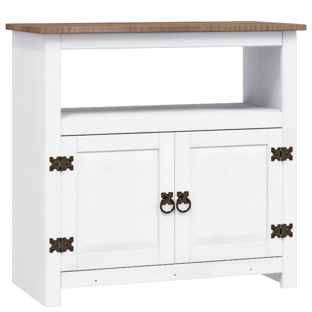 vidaXL Meuble TV de style mexicain en pin blanc 80x43x78 cm