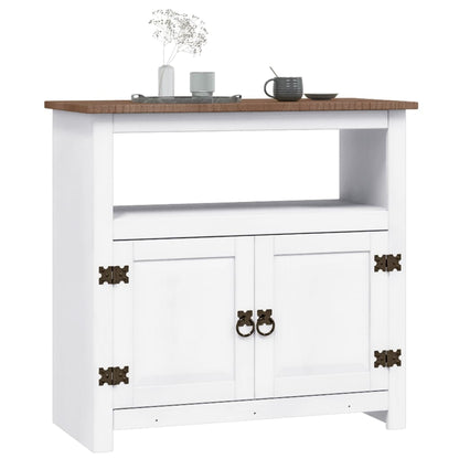 vidaXL Meuble TV de style mexicain en pin blanc 80x43x78 cm