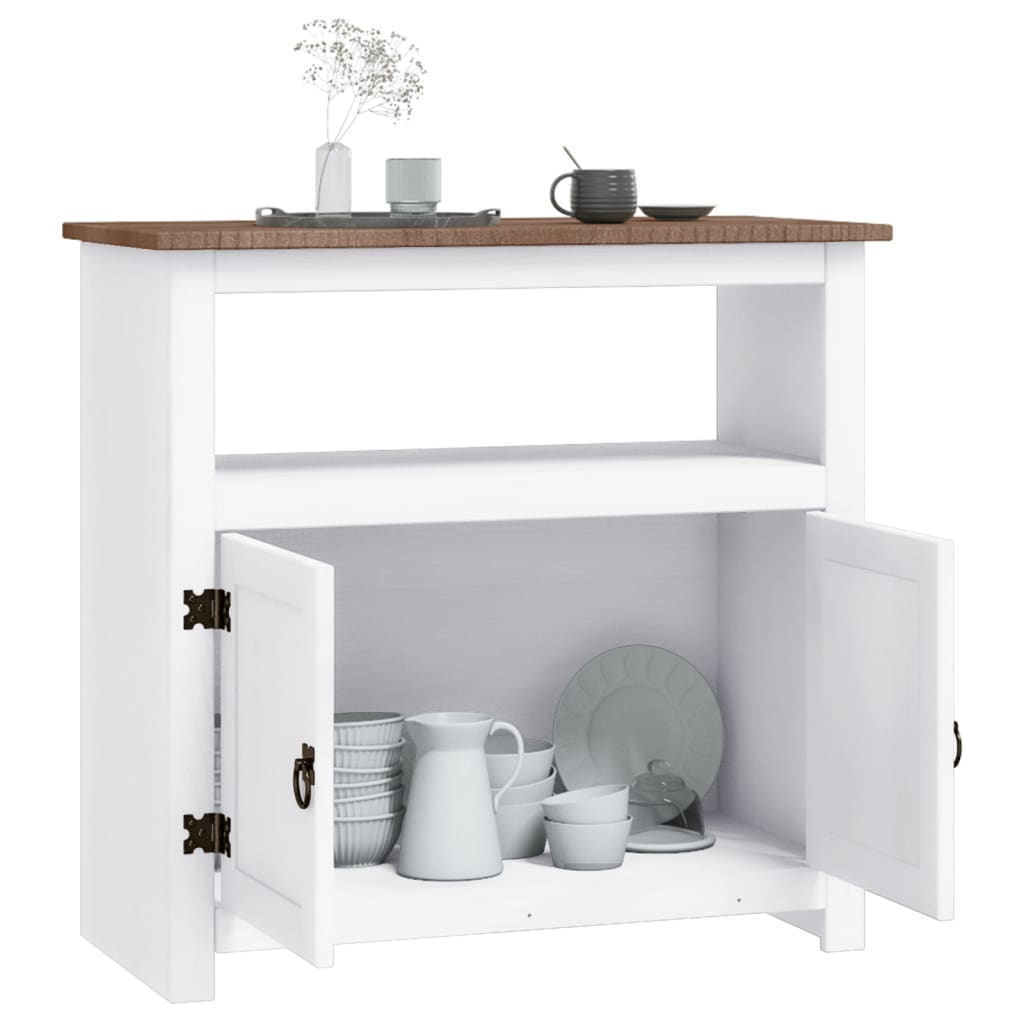 vidaXL Meuble TV de style mexicain en pin blanc 80x43x78 cm