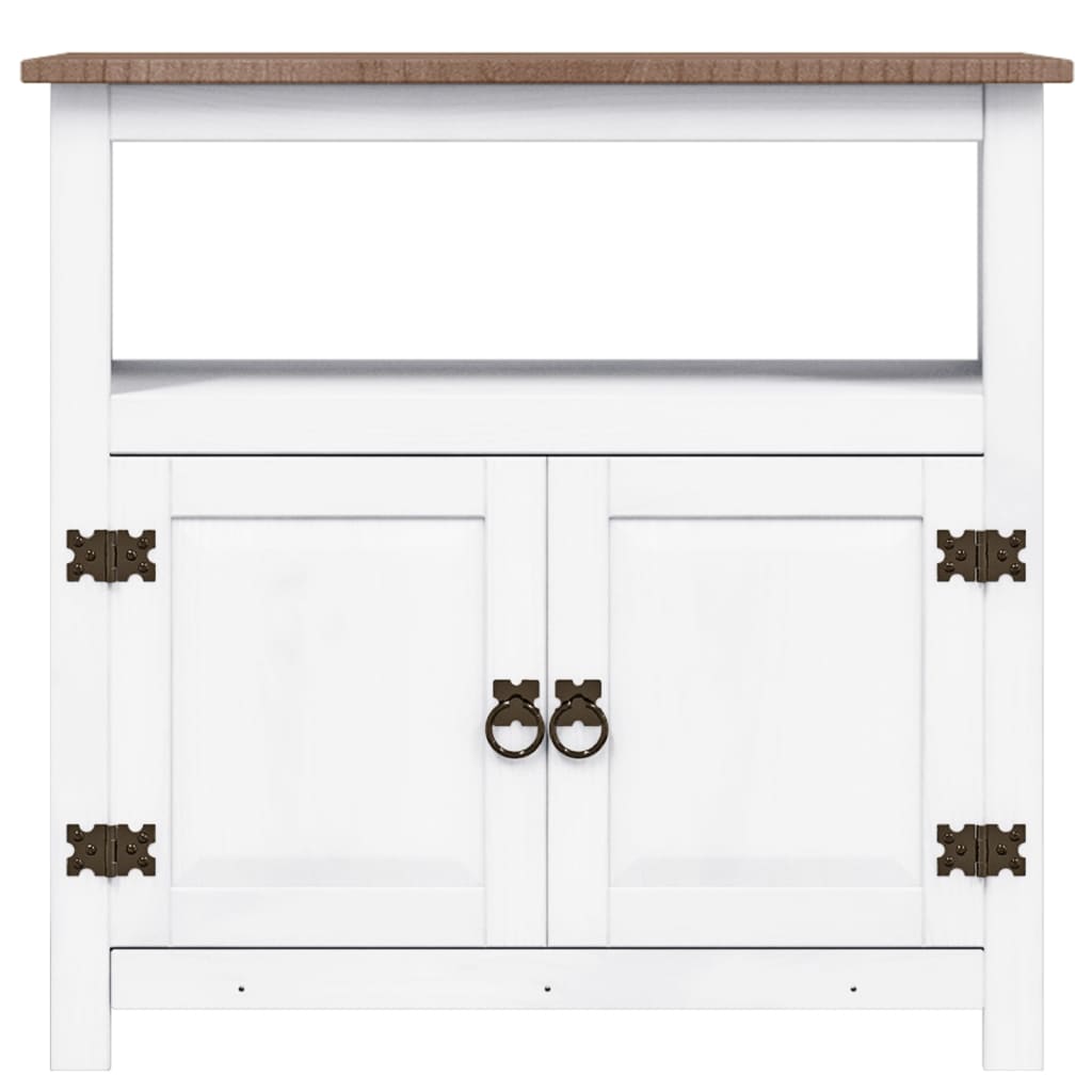 vidaXL Meuble TV de style mexicain en pin blanc 80x43x78 cm