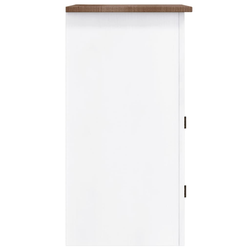 vidaXL Meuble TV de style mexicain en pin blanc 80x43x78 cm