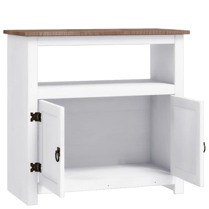 vidaXL Meuble TV de style mexicain en pin blanc 80x43x78 cm