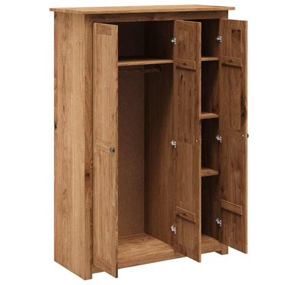 vidaXL Kleiderschrank 3-Türig 118×50×171,5 cm Kiefer Panama Serie