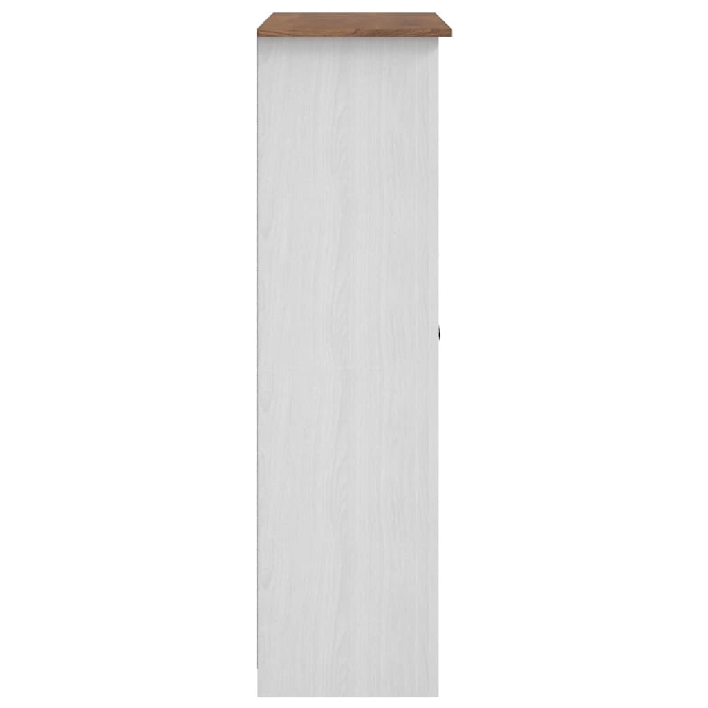 vidaXL Kleiderschrank 3-Türig Weiß 118×50×171,5 cm Kiefer Panama Serie