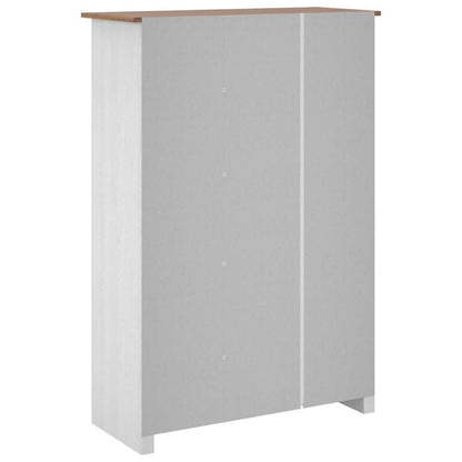 vidaXL Kleiderschrank 3-Türig Weiß 118×50×171,5 cm Kiefer Panama Serie