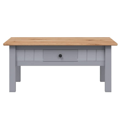 Couchtisch Grau 100x60x43,5 cm Massivholz Panama-Kiefer