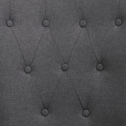 vidaXL Esszimmerstühle mit Armlehnen 4 Stk. Dunkelgrau Stoff