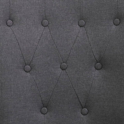 vidaXL Esszimmerstühle mit Armlehnen 6 Stk. Dunkelgrau Stoff