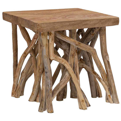 vidaXL Couchtisch aus Rundholz 40x40x40 cm Massivholz