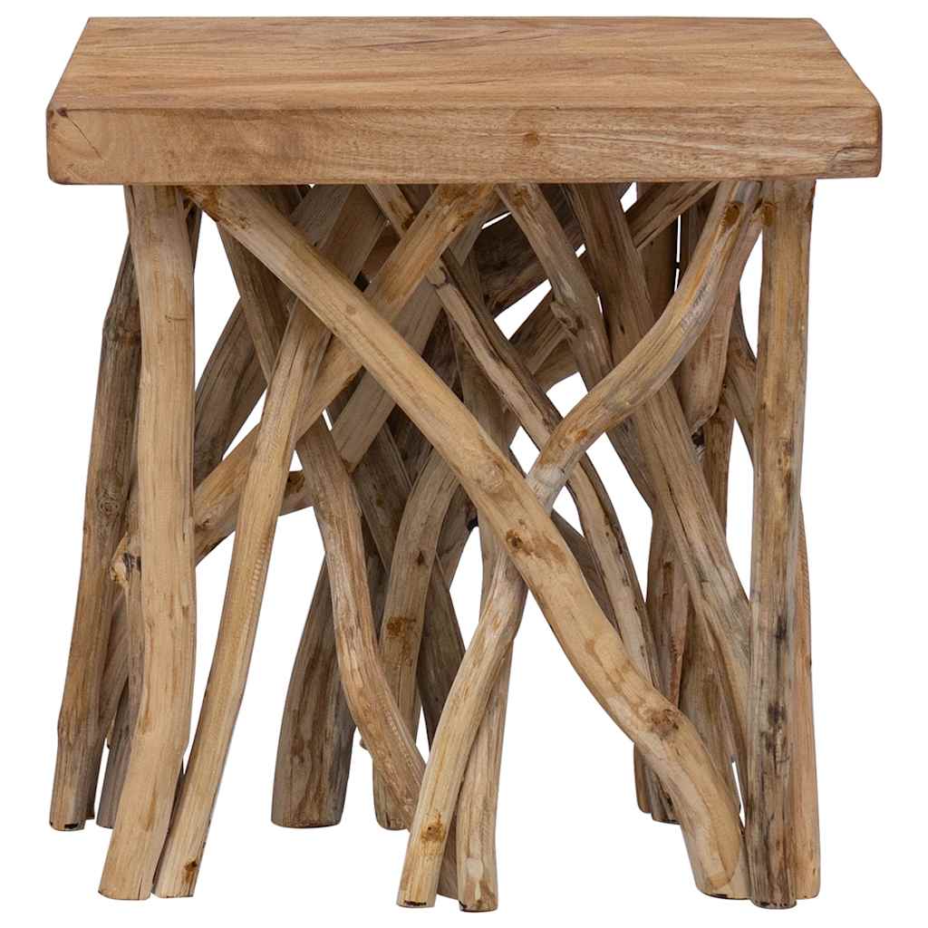 vidaXL Couchtisch aus Rundholz 40x40x40 cm Massivholz