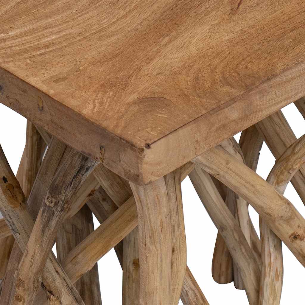 vidaXL Couchtisch aus Rundholz 40x40x40 cm Massivholz