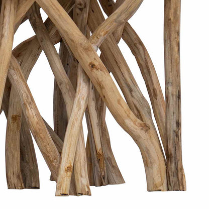 vidaXL Couchtisch aus Rundholz 40x40x40 cm Massivholz