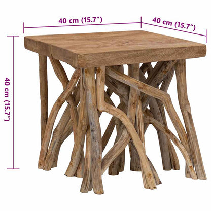vidaXL Couchtisch aus Rundholz 40x40x40 cm Massivholz