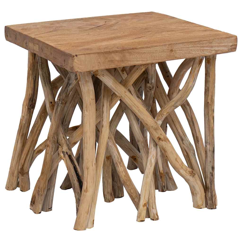 vidaXL Couchtisch aus Rundholz 40x40x40 cm Massivholz