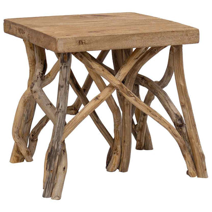 vidaXL Couchtisch aus Rundholz 40x40x40 cm Massivholz