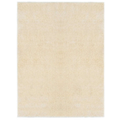 Shaggy Bereichsteppich Creme 120 x 160 cm Polyethylen