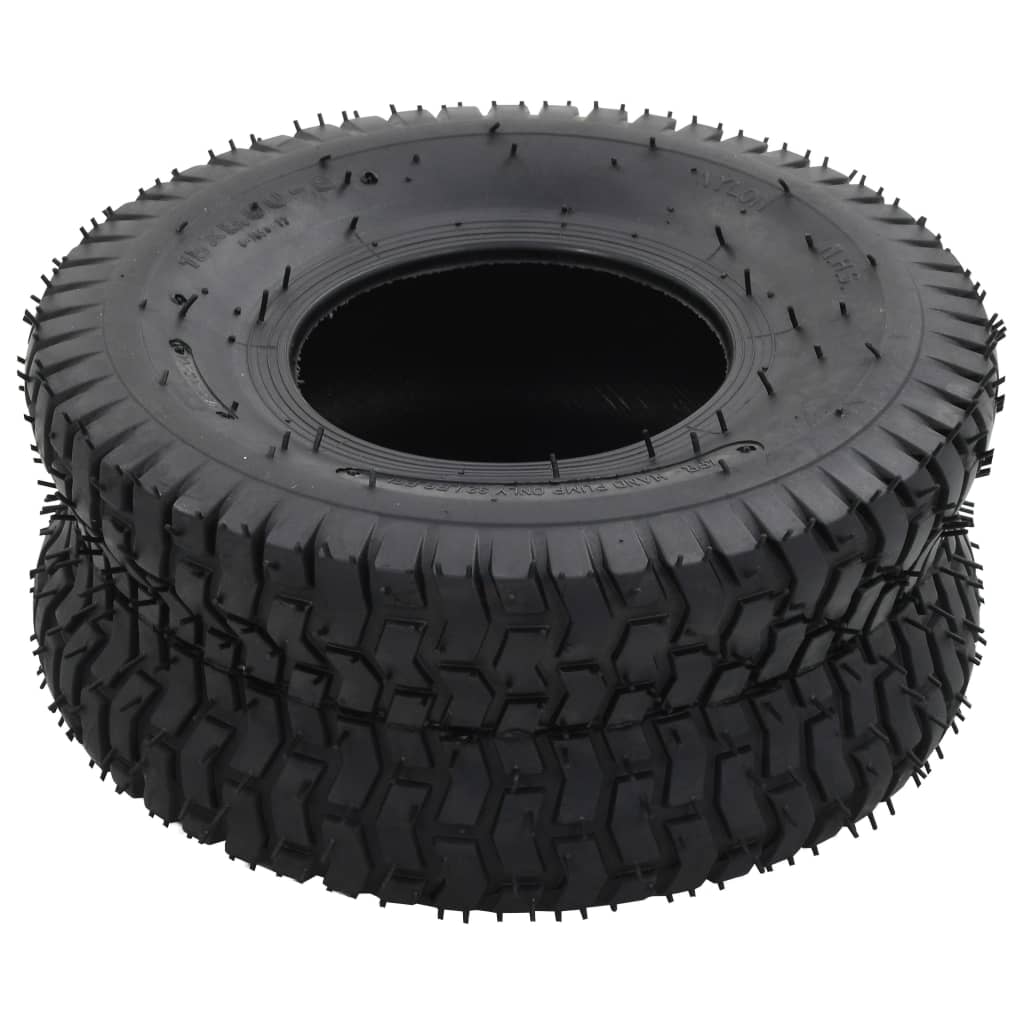 vidaXL 4-tlg. Schubkarrenreifen und Schlauch-Set 15x6.00-6 4PR Gummi