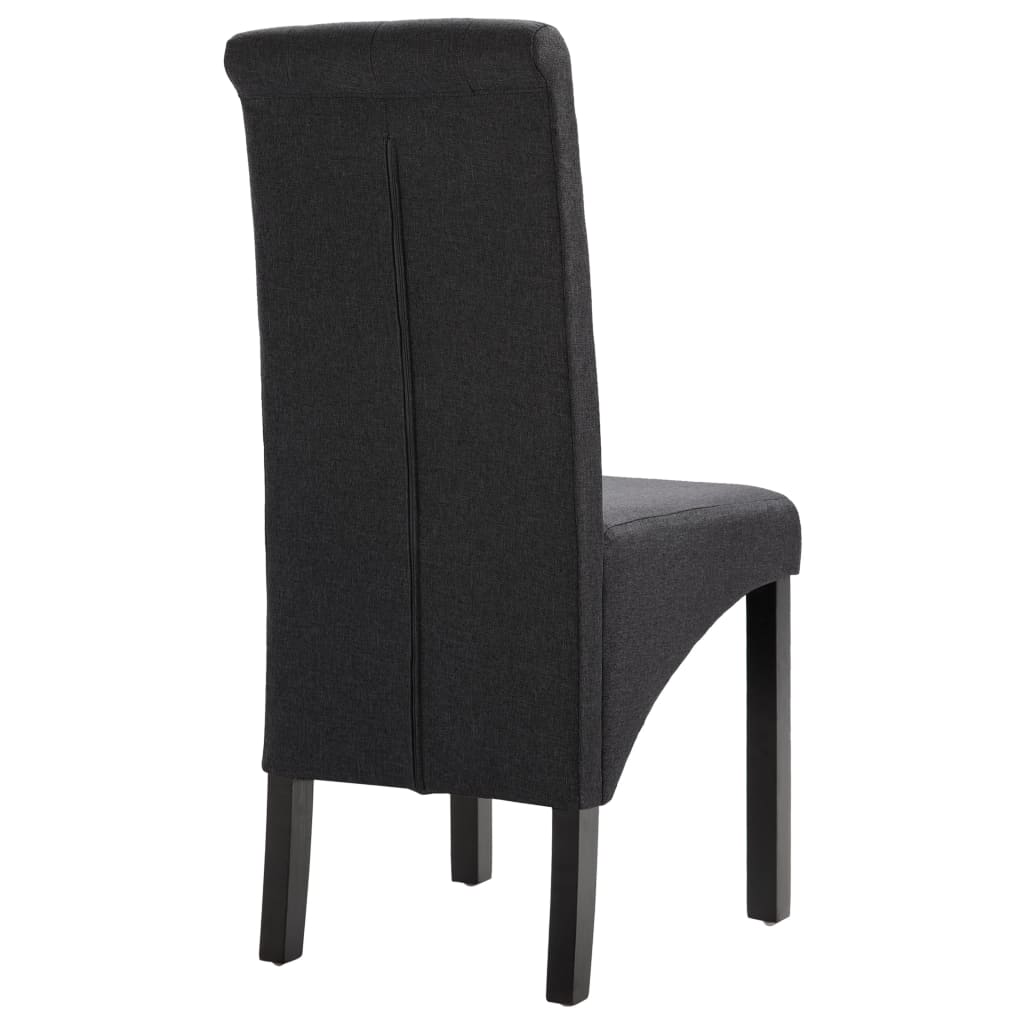 vidaXL Esszimmerstühle 4 Stk. Dunkelgrau Stoff