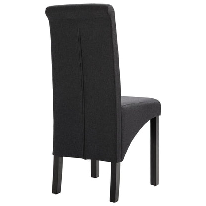 vidaXL Esszimmerstühle 4 Stk. Dunkelgrau Stoff