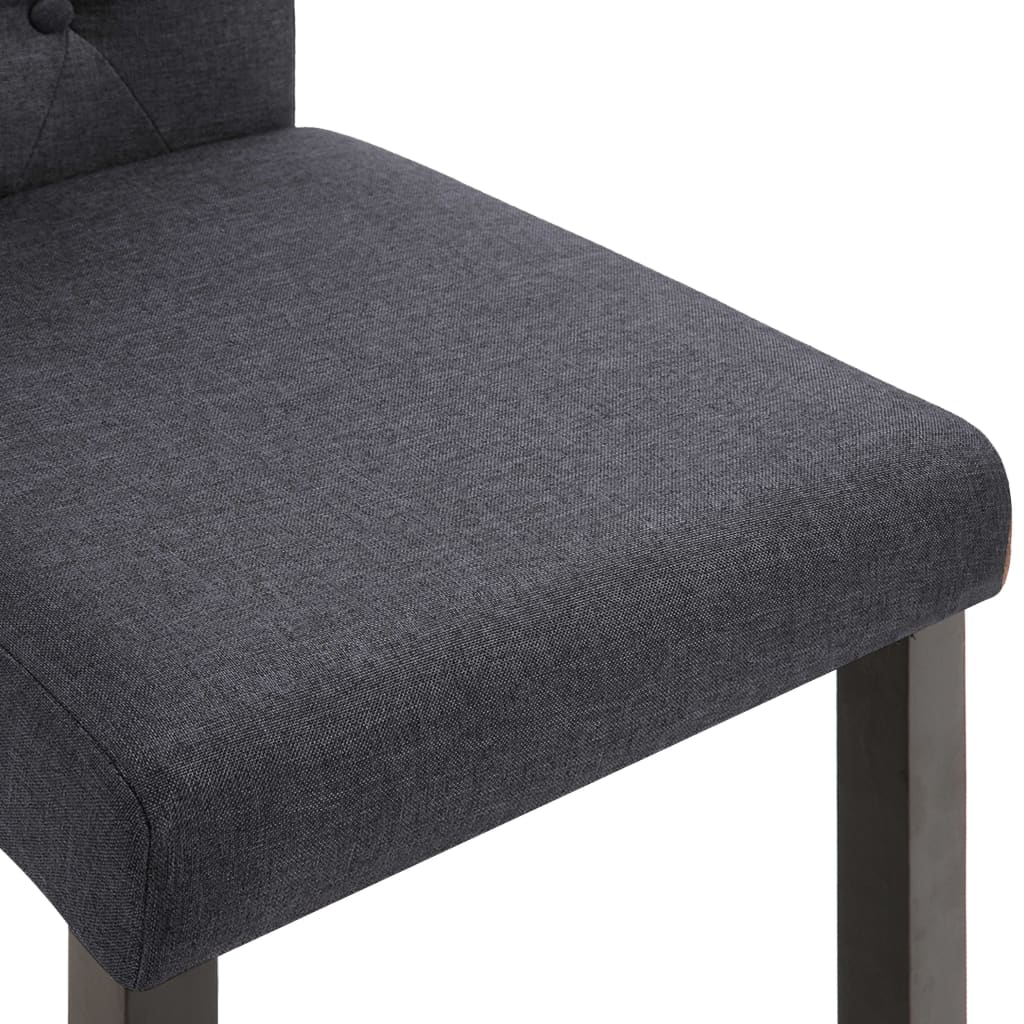 vidaXL Esszimmerstühle 4 Stk. Dunkelgrau Stoff
