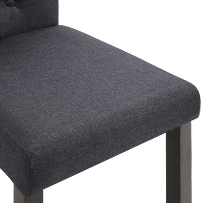 vidaXL Esszimmerstühle 4 Stk. Dunkelgrau Stoff