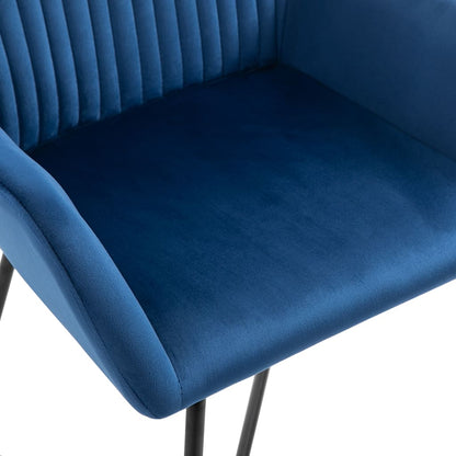 vidaXL Chaises de salle à manger 6 pcs Bleu velours