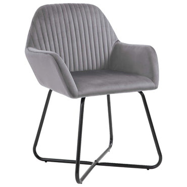vidaXL Chaises de salle à manger 6 pcs Velours gris