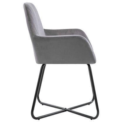 vidaXL Chaises de salle à manger 6 pcs Velours gris