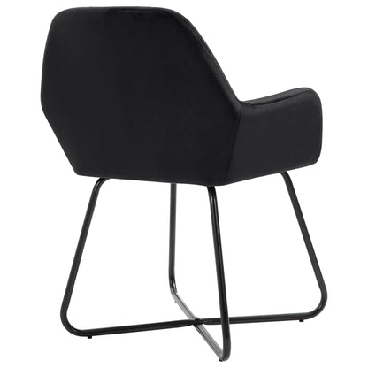 vidaXL Esszimmerstühle 4 Stk. Schwarz Samt