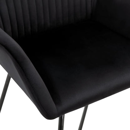 vidaXL Esszimmerstühle 4 Stk. Schwarz Samt
