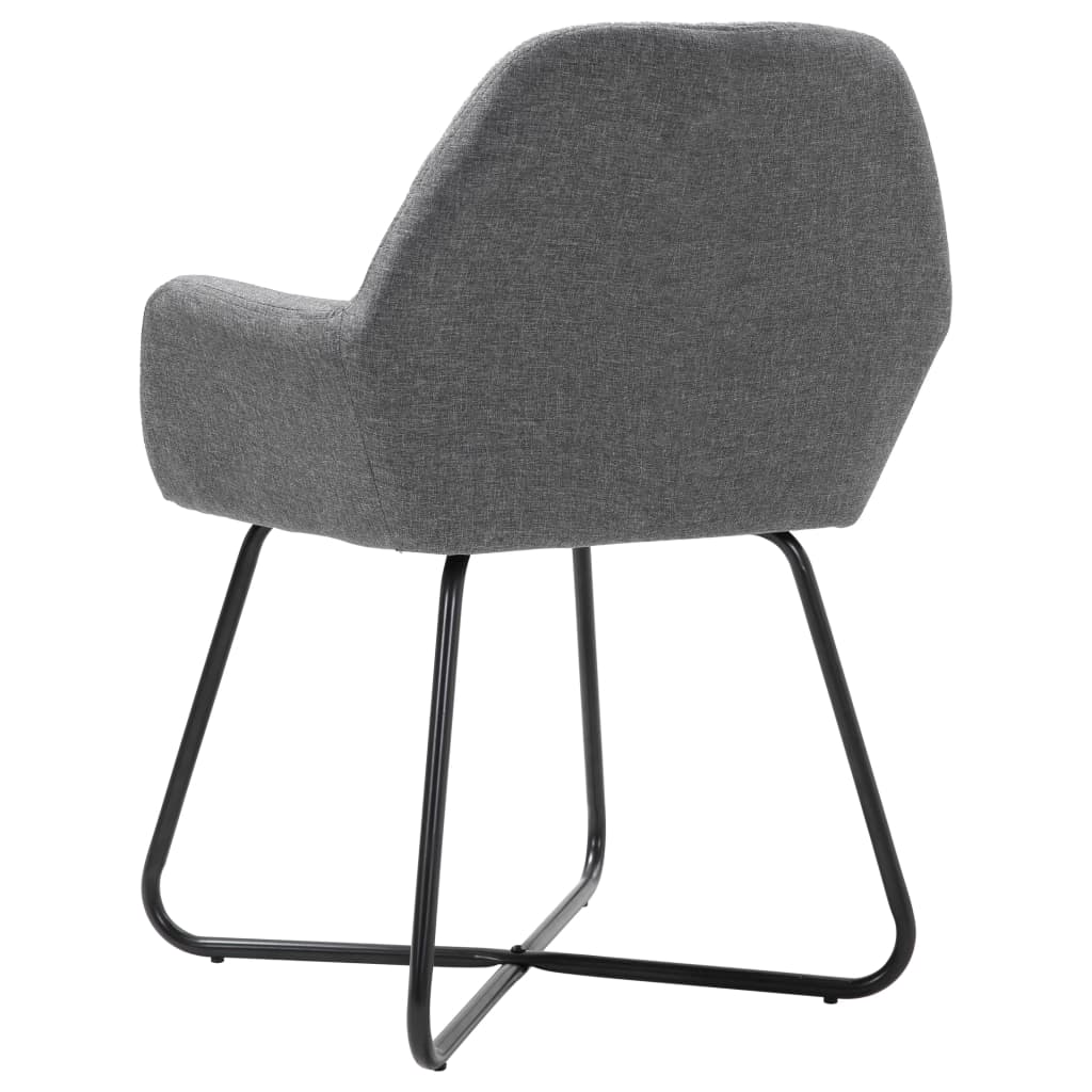 vidaXL Esszimmerstühle 6 Stk. Dunkelgrau Stoff